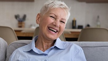 Happy older woman with nice smile